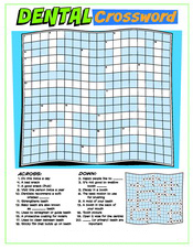 Dental Crossword activity sheet - Pediatric Dentist in Southington, Plainville, Chesire and Bristol, CT